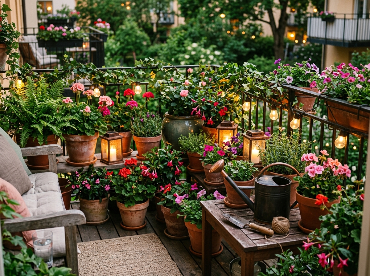 Jardinería y terraza exterior en Super Asia